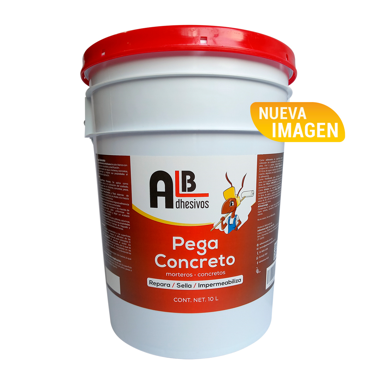 pega concreto cubeta 10L