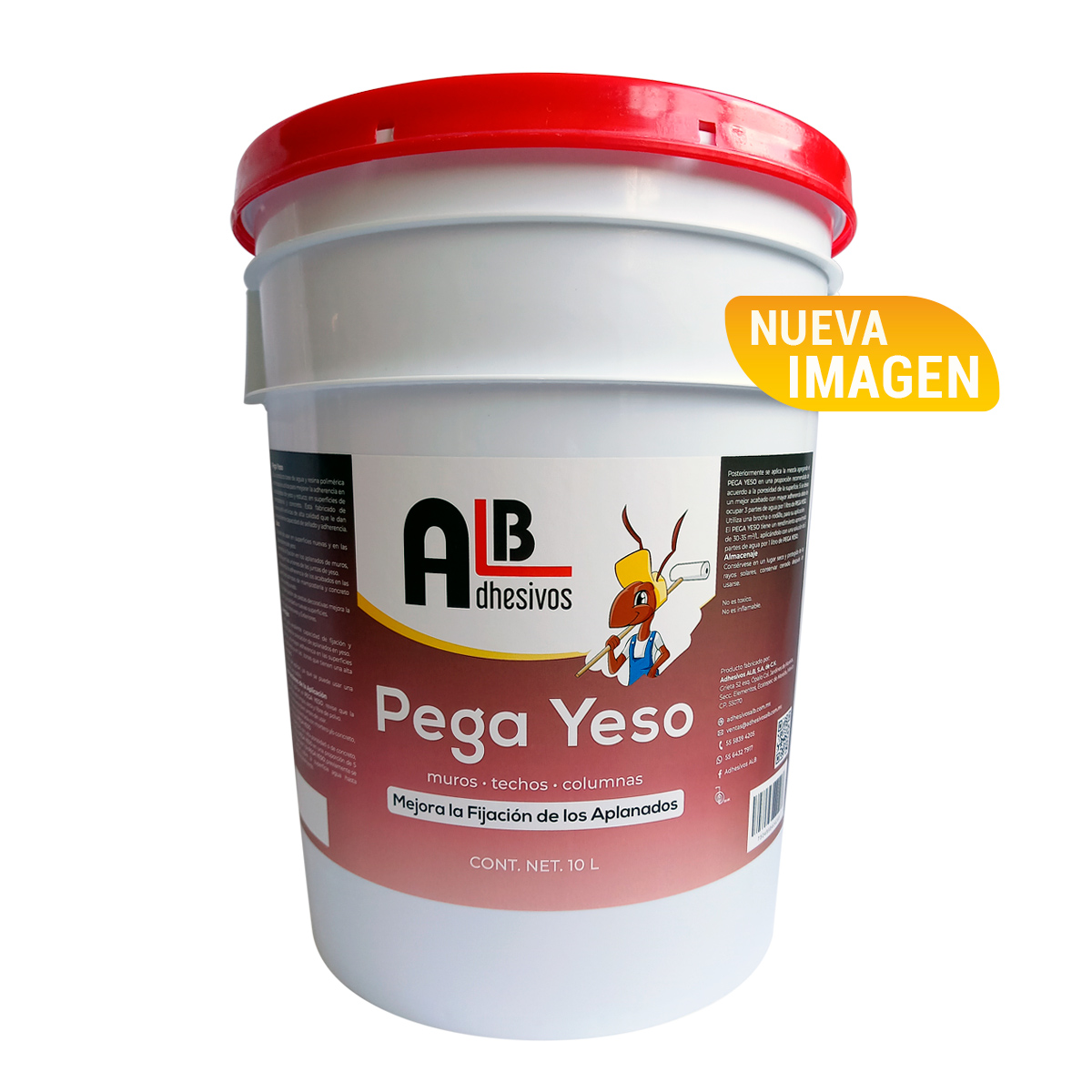 pega yeso cubeta 10L