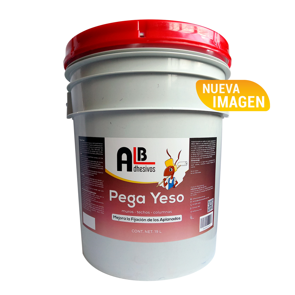 pega yeso cubeta 19L