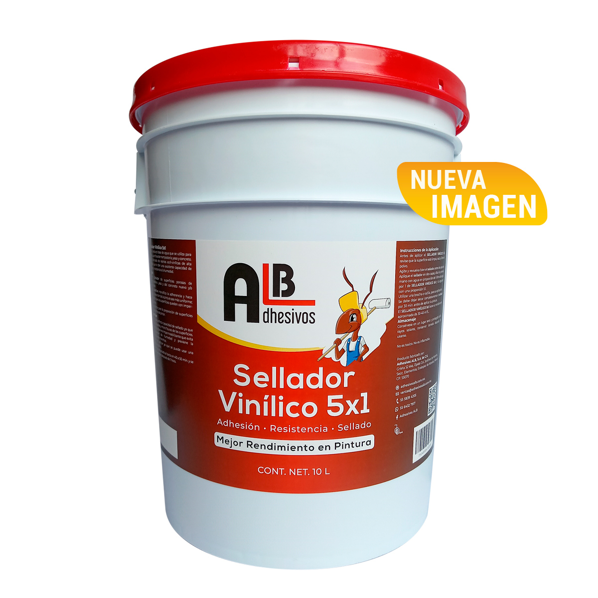 sellador vinilico 5x1 cubeta 10L