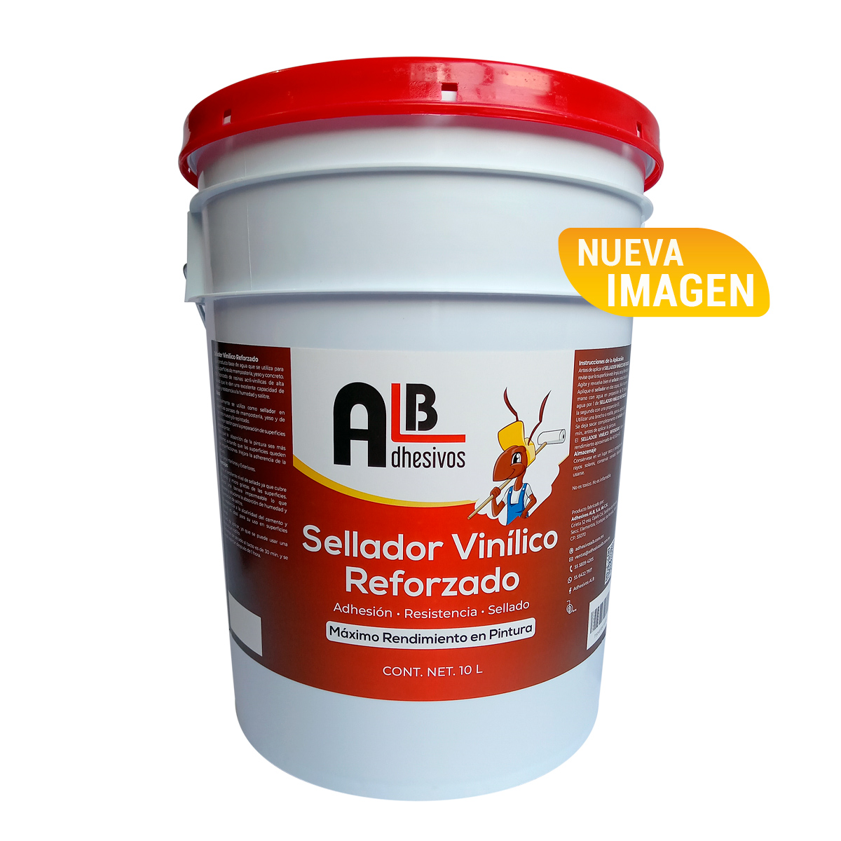 sellador vinilico reforzado cubeta 10L