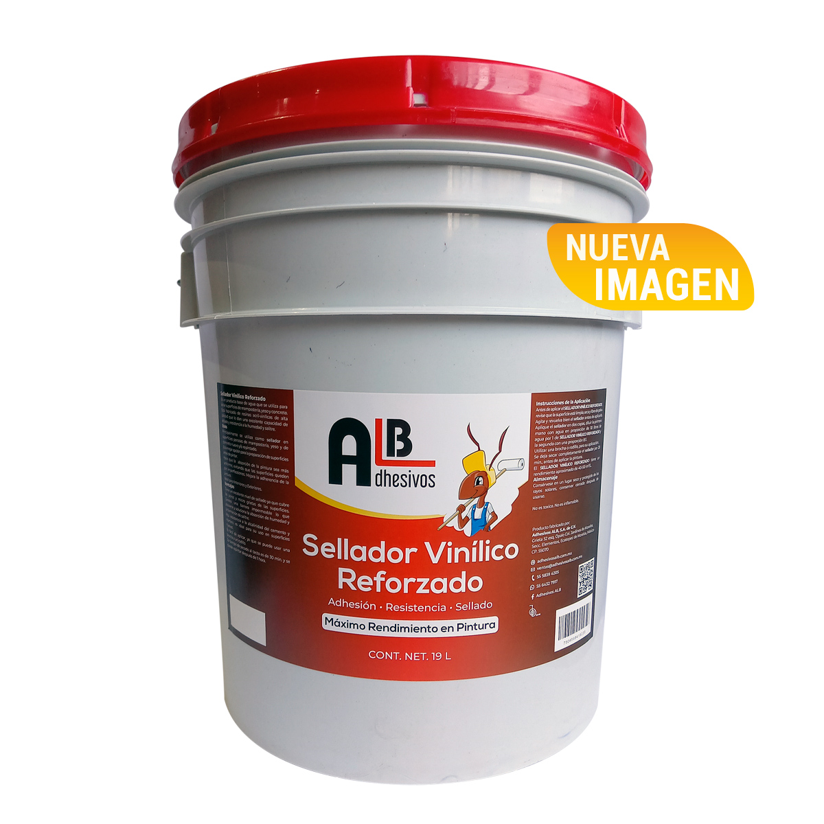 cubeta sellador vinilico reforzado 19L